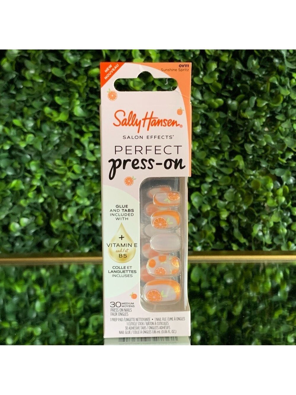 Sally Hansen SUNSHINE SPRITZ Perfect Press-On Nails | NEW | 🍊 Press On Nails
